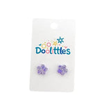 Tiny Glitter Blossom Doolittle Acrylic Stud Earrings