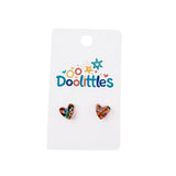 Tiny Doolittle Acrylic Heart Stud Earrings