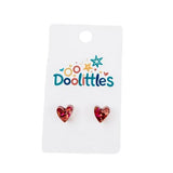 Tiny Doolittle Acrylic Heart Stud Earrings