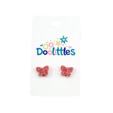 Tiny Glitter Butterfly Doolittle Acrylic Stud Earrings