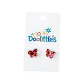 Tiny Chunky Glitter Doolittle Acrylic Butterfly Stud Earrings