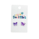 Tiny Doolittle Acrylic Floral Butterfly Stud Earrings