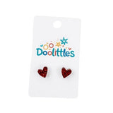 Tiny Doolittle Acrylic Heart Stud Earrings