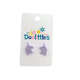 Tiny Glitter Unicorn Doolittle Acrylic Stud Earrings