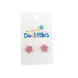 Tiny Glitter Blossom Doolittle Acrylic Stud Earrings
