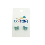 Tiny Glitter Butterfly Doolittle Acrylic Stud Earrings