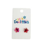 Tiny Chunky Glitter Blossom Doolittle Acrylic Stud Earrings