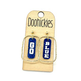 Spirit Glitter Color Bar Dangles - School Spirit Acrylic Earrings - 9 Color Options