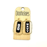 Spirit Glitter Color Bar Dangles - School Spirit Acrylic Earrings - 9 Color Options