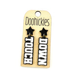Glitter Touch Down Dangles - Custom Spirit Football Earrings - 9 Color Options