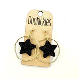 Spirit Glitter Star Dangles - School Spirit Acrylic Earrings - 9 Color Options