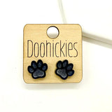 13mm School Spirit Mirror Paw Studs - Custom Spirit Earrings - 10 Color Options