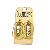 Spirit Glitter Color Bar Dangles - School Spirit Acrylic Earrings - 9 Color Options