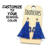 Glitter Cheer Megaphone Dangles - Custom Spirit Earrings