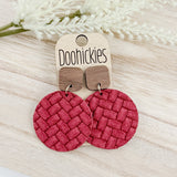 Walnut & Bold Fall Box Braided Piggyback Collection - Leather Earrings