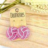 Pink Out Painted Volleyball Earring Collection - Breast Cancer Awareness Earrings