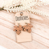 Dainty Wood Fall Dangle Earring Collection