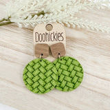 Walnut & Bold Fall Box Braided Piggyback Collection - Leather Earrings