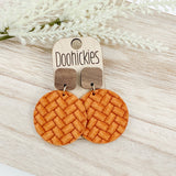 Walnut & Bold Fall Box Braided Piggyback Collection - Leather Earrings