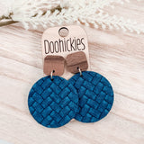 Walnut & Soft Fall Box Braided Piggyback Collection - Leather Earrings