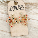 Fall Confetti Dainty Acrylic Leaf Dangle Earrings