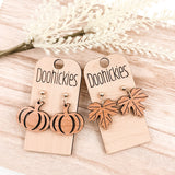 Dainty Wood Fall Dangle Earring Collection