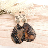 Deep Embossed Western Teardrop Dangle Earring Collection