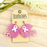 Pink Out Ribbon Football Helmet Earring Collection - Breast Cancer Awareness Earrings