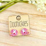 Pink Out Ribbon Football Helmet Earring Collection - Breast Cancer Awareness Earrings