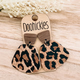 2" Walnut and Wild Cheetah Jasmine Collection - Western Earrings