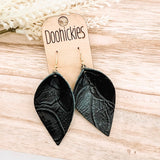 Western Embossed Leather Petal Earrings