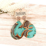 Deep Embossed Western Teardrop Dangle Earring Collection