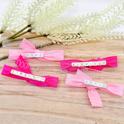 Breast Cancer Awareness Stretch Letter Bracelets