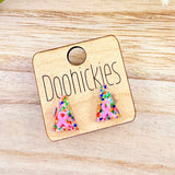 Pink Out Daisy Glitter Ribbon Megaphone Earring Collection - Breast Cancer Awareness Earrings