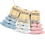 Holly Jolly Fringy Trees - Christmas Earrings