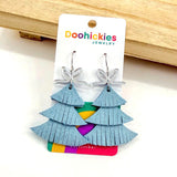 Holly Jolly Fringy Trees - Christmas Earrings