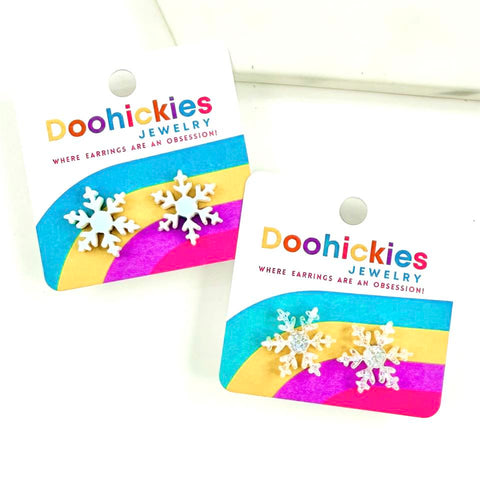 Winter Wonderland Snowflake Christmas Stud Earrings