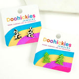 Pine Tree Country Christmas Stud Earrings