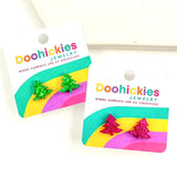 Glitter Christmas Tree Stud Collection