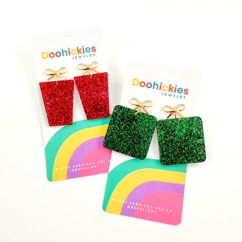 Traditional Christmas Present Acrylic Earring Collection