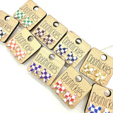 School Spirit Checkered Bow Stud Earrings - 9 Color Options