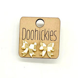 School Spirit Checkered Bow Stud Earrings - 9 Color Options