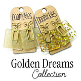 Golden Dreams Bellas Collection - New Years Acrylic Earrings