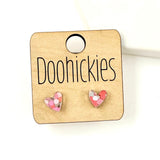 The Sweetheart Confetti Heart Stud Earring Collection - 2 Size Options