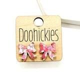 The Sweetheart Acrylic Bow Studs Collection - Valentines Earrings