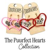 The Puurfect Heart Dangle Hearts Collection - Valentines Earrings