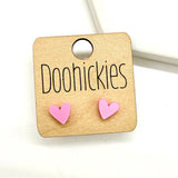 The Candy Pink Heart Stud Earring Collection - 2 Size Options