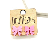 The Sweetheart Acrylic Bow Studs Collection - Valentines Earrings