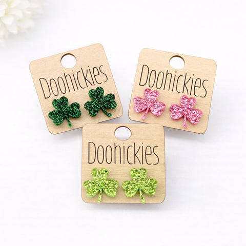 Luck of the Irish Shamrock Studs - St. Patrick's Day Earrings