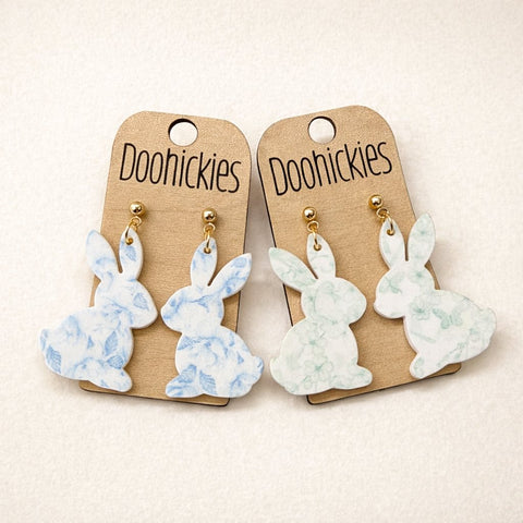 Pastel Meadow Bunny Collection - Easter Acrylic Earrings